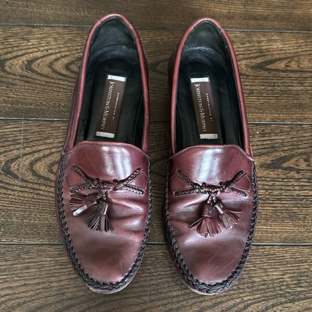 Johnston &‎ Murphy Men’s Hayes Tassel Loafers Cognac Size 9.5M